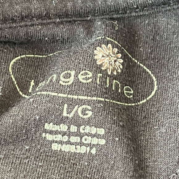 Tangerine 1/4 Zip Textured Black Squares Pullover Jacket Sz Large - Picture 6 of 6